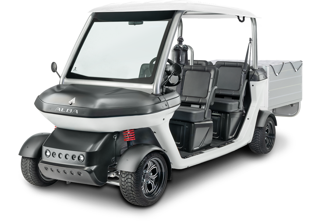 Cart elettrico premium 4 posti per passeggeri e bagagli hotel e resort 4TC CARGO con vano di carico