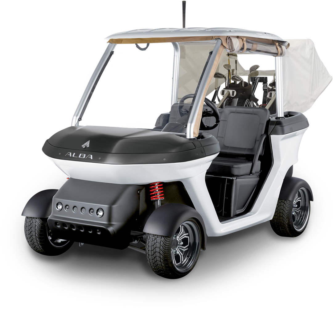 Alba GC, il golf cart premium firmato dal designer italiano Walter de Silva, combina stile e comfort per distinguersi sul campo da golf.